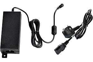 ZHANGQING 24-Volt 120-Watt Power Supply | Input 90~264V AC 50/60Hz Output 24V DC 5A, with 2.1x5.5mm DC Connector & British Plug | Apply for Mode B 24V PoE Injector/Switch, 24V 120W 5A Power Block