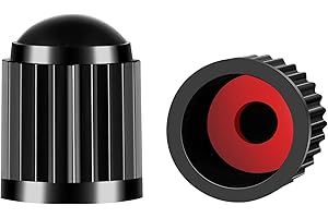 HZJD Tappi Per Valvole Per Pneumatici, Con Anello In Gomma O, Coperture Universali Per Auto, SUV,Bici E Biciclette, Camion, Moto, Resistenti E Ermetici, A Vite, Facili Da Usare(25Pezzi)