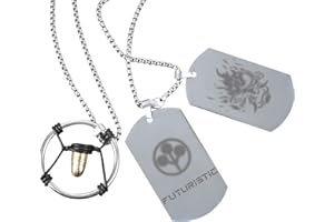 Marikito Punk-kette mit futuristischem Schaltkreismuster – halskette herren, Robuster Schmuck für Alltag, Cosplay & Party-Anhänger