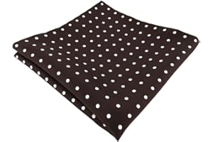 TigerTie Pochette en soie à pois - Bords roulés à la main et colorés - Pochette en tissu cavalier 100 % soie.