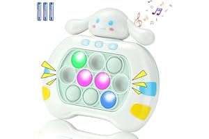 VOFOLEN Pop It Game Fidget Toys Light Up Quick Push Game Poppet Sensory Toys Whack a Mole Game Decompression Breakthrough Puzzle Cute Dog Hand Held Pop Kids Game for 3 4 5 6 7 Years Old Girls
