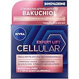 NIVEA CELLULAR EXPERT LIFT Crema Notte Anti-età Multidimensionale 50 ml, Crema viso notte con Bakuchiol Puro e 2 tipi di Acid
