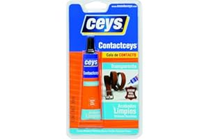 Ceys - Cola de contacto transparente - Acabados limpios - Pegamento para cuero, piel y goma - 30ML