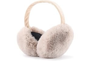 Airmoon Ear Muffs for Women - Winter Ear Warmers - Soft & Warm Cable Knit Furry Fleece Earmuffs - Ear Covers for Cold Weather