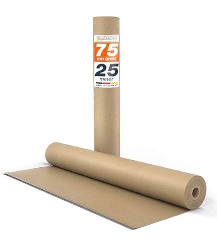 BB-Verpackungen Natronmischpapier – 100 Cm X 250 M, 80 G/m², Braun, Einseitig Glatt (1-10 Rollen Wählbar)