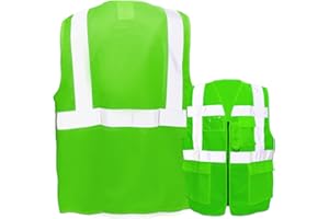 PIXIPRINTS.COM Warnweste mit Reißverschluss und Taschen * Ohne Druck (nur Weste) * Farbe & Größe: Neon Grün/Größe L * Aufdruck selbst gestalten * Bedruckt mit Design Foto Text Logo