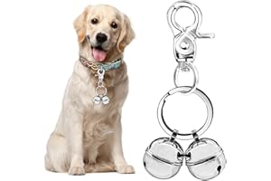 Whimsii Campanello per cani e gatti, collare extra forte, tracker per animali domestici e falconeria, ciondoli in ottone resistente con chiusura a moschettone girevole