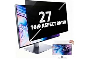 salipt Filtro de pantalla de privacidad de 27 pulgadas para pantalla ancha de 16:9, antiespía, antirreflejos, bloqueo de luz azul, película protectora