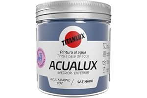 Titanlux Acualux pintura acrílica multiadherente Satinado Azul Marino 75 ml