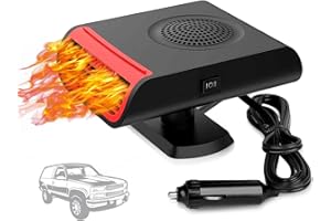 Showvigor 150W 12V Car Heater Defroster, 2-in-1 Portable Heater & 360° Windscreen Defogger, Plugs into Cigarette Lighter for Fast Demisting and Interior Heating