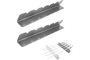 SEMINISMAR Spidini per Barbecue,2PCS Supporti per Spiedini,supporto per barbecue in acciaio inox,Supporto per Spiedini per Barbecue,supporto per spiedini,Accessori per Spiedi di Carne per Barbecue all'aperto