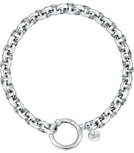 Bracciale Placcato Argento Sterling, Ovale Grande Centrale Con Chiusura A Fibbia | Italia - Foto 6