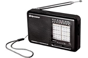 Roadstar TRA-2989 Multiband-radio AM/FM/SW analog bärbar, batteri/nätdrift, hörlurar ingår, ficktransistor, liten och lätt fö