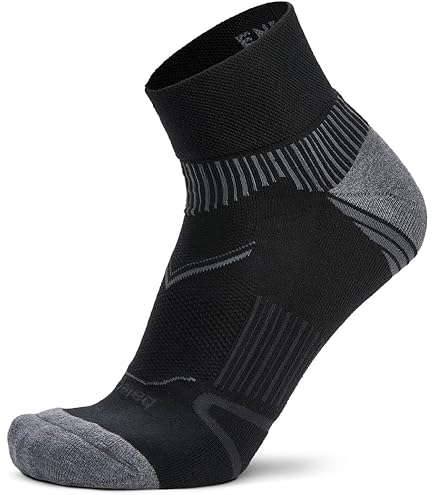 Balega Enduro Arch Support Performance Quarter Athletic Hardloopsokken voor mannen en vrouwen (1 paar), zwart, klein