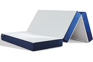 ‎MOLBLLY Molblly Klappmatratze, 75 x 195 x 15 cm Faltmatratze, druckreduzierender Memory-Schaum, H3, waschbarer Bezug, blaue feuerfeste Klappmatratze, Reise, Camping, Boden, Gästematratze (75 x 195 x 15)