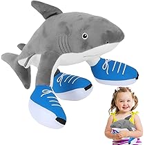 Atuoxing Italian Brainrot Hai Kuscheltier - Tralalero Plüschtier Mit Sneakers 25cm