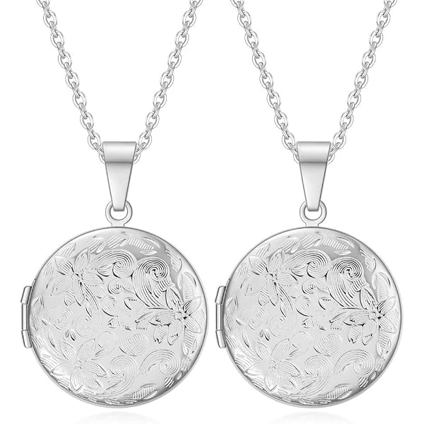 Pendentif Cœur En Argent Massif Avec Porte-photo - Émaux Trèfle Style Art Nouveau - Occasion