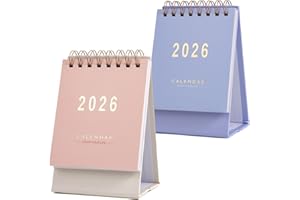 MAMACHU 2 Piezas Mini Calendario De Sobremesa 2025-2026, Calendario de Bolsillo de Julio 2025 a Diciembre 2026, Pequeño Calendario Mensual de Escritorio, Planificador Año Académico para Casa Oficina Escuela