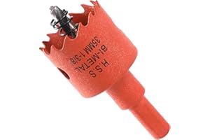 Dribotway 35mm 1-3/8'' Hole Saw, Bi-Metal Hole Saw Drill Bit High Speed Steel, Cutting Circular Holes, for Wood and Metal, Can Easily Drill Wood, Plastic, Plywood, Thin Metal