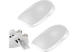 TRUKAFIE 1 Paires Talonnette Silicone,Talonnettes en Gel 1CM,Talonnette Gel pour Soulage Douleurs Pieds Semelle Talon,Talonnette Epine Calcaneenne pour Homme