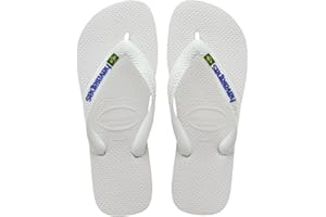 Havaianas - Brasil Logo, Tongs Iconiques, Confortables et Durables, Lanières avec le Drapeau du Brésil et Semelle Antidérapante aux Bandes Colorées, Adultes Unisexe