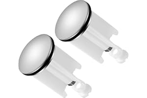 Aoyfuwell Waschbeckenstöpsel, 2 STK verchromte Abflussstopfen, Universal Badewannenstöpsel Höhenverstellbar, Abfluss Stöpsel mit Dichtung für Küche Bad Handelsüblichen Waschbecken (Weiß)