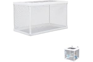 CTFOREST Piezas Caja de Cría, Caja de Desove Flotante, Incubadora de Peces de Acuario, Adecuado para Acuarios, Aislar Plántulas y Apoyar la Incubación y Reproducción (Blanco)