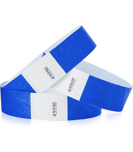 WristCo Neon Blue Tyvek Wristbands - 600 Count, Tamper-Proof Event Wristbands For Parties, Hospitals & VIP Access