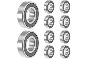 ANGEEK 10 piezas 6900-2RS rodamiento de bolas 10x22x6mm con doble escudo para bricolaje, tornos, motores, impresoras 17D, fresadoras, dispositivos mecánicos diversos.