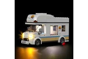 BRICKBLING Juego de luces LED para Lego Holiday Camper Van 60283, iluminación decorativa para vehículos de Lego City