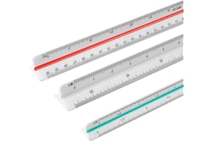 Regle Kutch, DIYCUT 3 Pièces Eègles D'échelle Triangulaire Kutch 1/20 1/25 1/50 1/75 1/100 1/125 1/200 1/250 1/300 1/400 1/500, Regle 30 cm pour Etudiants, Dessinateurs Ingénieurs