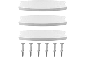 KINBOM 3 Stück Poolleiter Stufen, Robust Kunststoff Schwimmbadleiter Poolleiter Stufen Ersatz mit 6 Stück Schrauben für die Meisten in den Boden und Oberirdischen Leitern (Weiß)