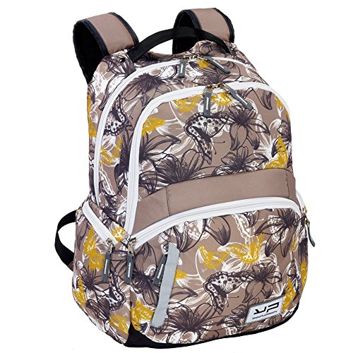 Sac à Dos Scolaire pour Fille imprimé fleuri et papillons