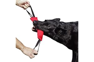 DINGO GEAR WWW.DINGOGEAR.COM 1977 DINGO GEAR Nylcot Bite Tug for Dog Training K9 IGP & Fun, 2 Handles, Red 28 x 7 cm