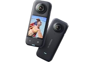 insta360 X3 Action Camera, 1/2" Sensor, 5.7K 360 Capture, Optical Zoom 3X, 72 MP 360 Photo, 4K Single Lens Mode, Black