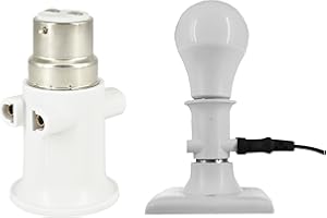 FExYinz adaptateur de douille de lampe prise B22 conversion en prise de courant et prise E27 douille voleuse b22 avec prise 2 pièces