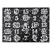 Produktbild Adventskalender zum Befüllen für Männer und Frauen / Typografischer Zahlen-Adventskalender mit illustrierten Zahlen im Chalkboard Kreidetafel Design / Adventskalender unbefüllt in schwarz und weiss