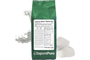 SaporePuro Laktosfritt Skummjölkspulver 1 kg – Mjölk för Mänsklig Konsumtion | Hög Löslighet | Idealisk för Bakverk, Bröd och Glass | Professionell och Industriell Användning