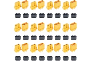Makerfire 12 Paires de connecteurs XT60H enfichables avec connecteur Femelle et mâle pour Gaine XT60 pour modèles RC et Plus
