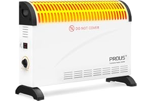 PROUS 2000W Heizlüfter Elektrisch Energiesparend, Konvektor Heizung Energiesparend, Mobile Elektroheizung Energiesparend für Schnelle Wärme, Überhitzungsschutz, Leise, Konvektor Heizung bis 20-30m²