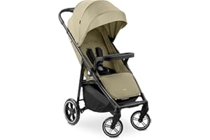 hauck Shop N Care, Olive - Lightweight Pushchair (only 8.5 kg) with Snack Tray, Cup Holder & Raincover, Compact & One Hand Folding, Fully Reclining from Birth up to 22 kg
