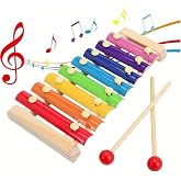 Circle Toys Eğitici Ahşap Ksilofon &ndash; 8 Tonlu Renkli M&uuml;zik Oyuncağı
