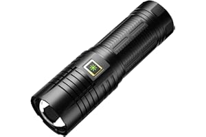‎ASORT ASORT Taschenlampe Led Extrem Hell 1000000 Lumen, USB Aufladbar Taschenlampen Mit 6000mAh AKKU, IPx67 Wasserdicht 5 Lichtmodi für Camping Wandern Notfälle (3 * 18650 Akku)