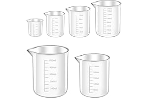 VIMMVID Set di 6 misurini scala, misurino piccolo, 500 ml, per laboratorio e cucina