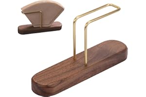 FEMONGY soporte para bolsa de filtro, soporte para filtro de café para almacenamiento, papel de filtro de café - Portafiltro de café para almacenamiento 7x14x3,5 cm (A - nuez)