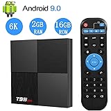 EASYTONE Android TV Box 9.0,T95 MINI Android Boxes 2GB RAM 16GB ROM H6 Quad Core ,Built-in 2.4G Hz WiFi 6K Ultra HD USB 3.0 H.265 3D Smart Set Top Box