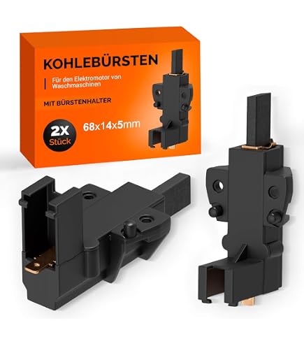 Lot De 2 Balais Charbon Moteur 5x13,5x32mm | Pour Lave-linge Whirlpool, Bosch | Avec Support Et Connecteur 4,8mm | Pièce Rechange Moteur