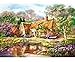 Produktbild Unbekannt Puzzle 3000 Teile - großes Cottage am See - Bauernhof / Bauernhaus - Landschaft romantisch englischer Garten Zeichnung Garden gemalt - Garten Blumen Haus mit ..