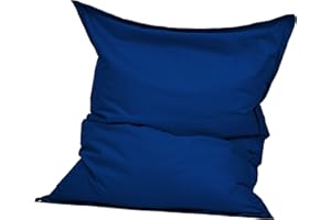 ‎GREEN BEAN Green Bean© Indoor Sitzsack XXL 140x180cm 380 Liter Kinder & Erwachsene Bean Bag EPS Perlen Füllung Riesensitzsack Groß Liegekissen Sitzkissen - Royal Blau