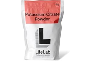 BLACKBURN DISTRIBUTIONS LifeLab Supplements Potassium Citrate Powder 1kg - Pure, Unflavored Electrolyte for Fluid Balance, Nerve Support, Muscle Control and Blood Pressure -